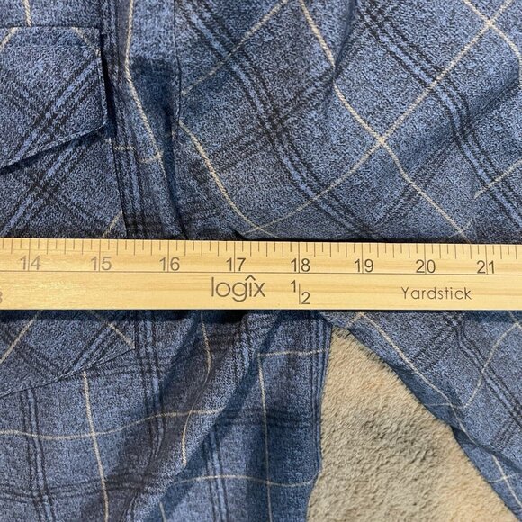 Hurley Phantom Button Up Shirt Mens Medium Blue Plaid Long Sleeve Chest Pocket - Picture 6 of 8